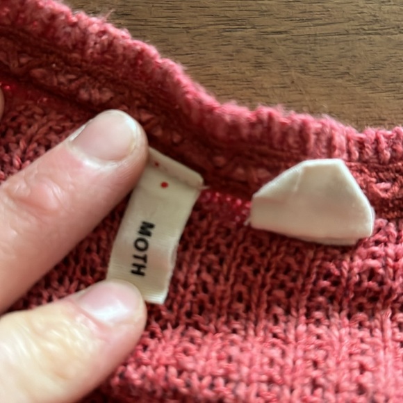 Anthropologie waffle long sleeve red ombré size small 🌹♥️ - Picture 4 of 5